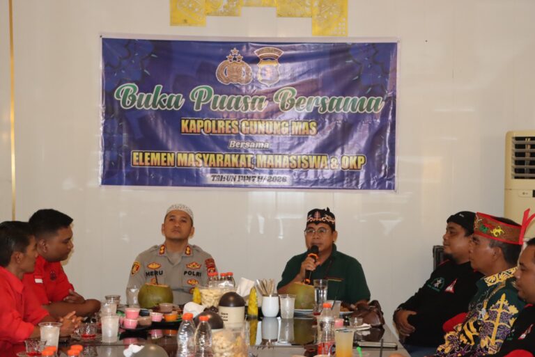 Silaturahmi Ramadan, Polres Gunung Mas Gandeng Tokoh Adat dan OKP Bahas Isu Daerah