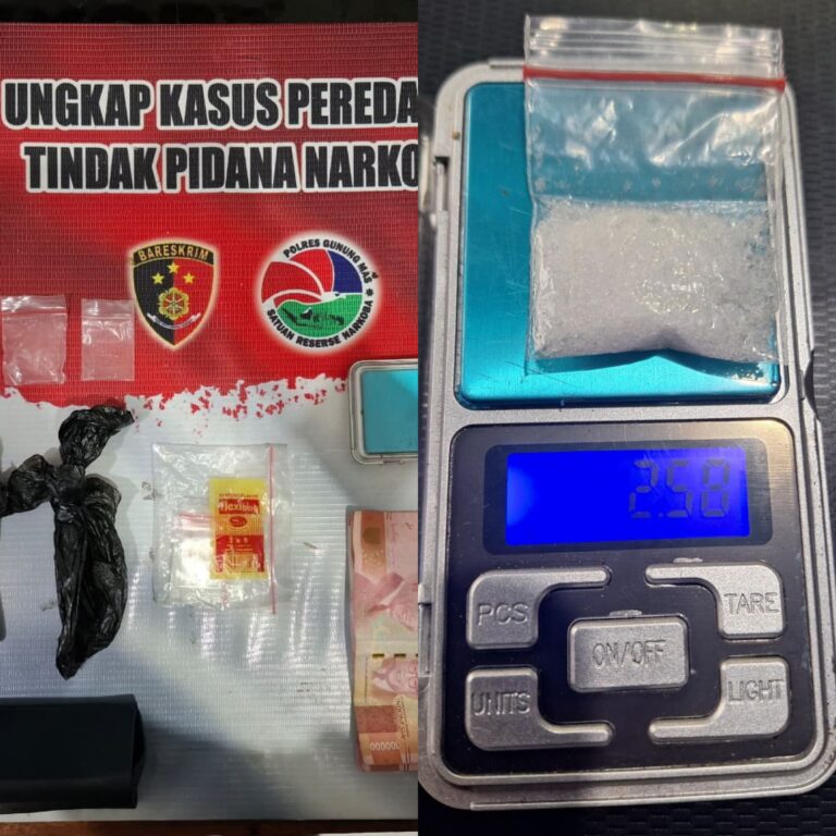 Tiga Pengedar Sabu Ditangkap di Manuhing, Polisi Sita Barang Bukti 8,26 Gram