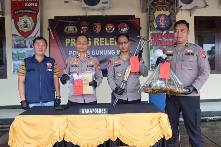 Lima Bulan, Polres Gunung Mas Berhasil Selesaikan Lima Kasus Kejahatan Jalanan