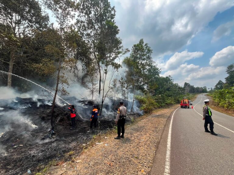 Karhutla di Tewah, Polres Gunung Mas dan Tim Gabungan Dikerahkan