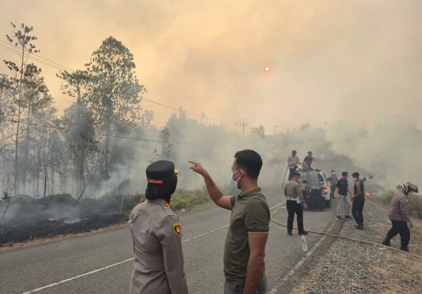 Sinergi Polri-BPBD-Damkar, Karhutla di Jalur Tewah-Kurun Berhasil Dipadamkan