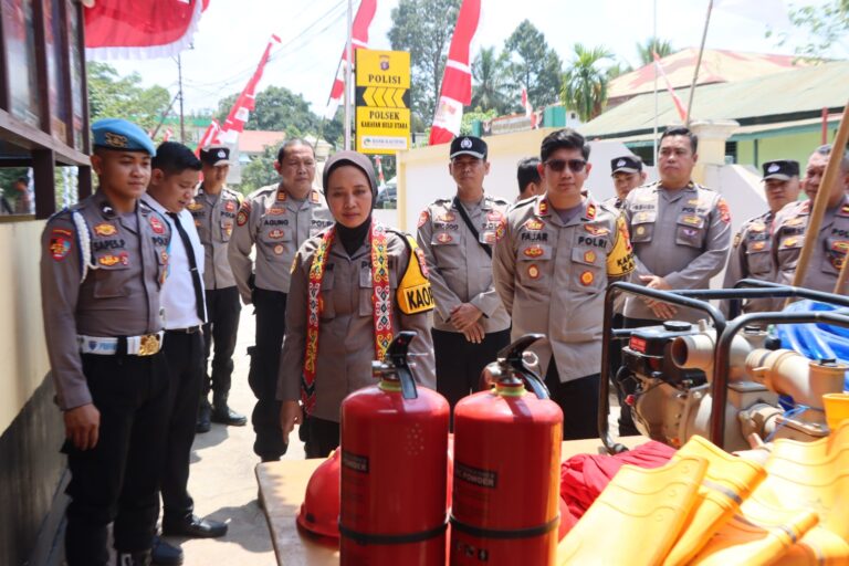 Kapolres Gunung Mas Tinjau Pelayanan, Ranmor Dinas dan Sarpras Karhutla di Kahut